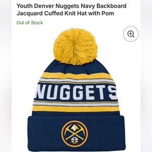 NBA Denver Nuggets Navy and Yellow Knit Hat